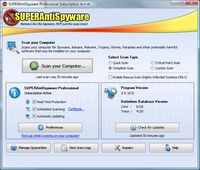 SUPERAntiSpyware Free Edition window