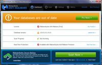 Malwarebytes Anti-Malware - DashBoard