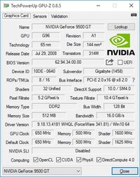 GPU-Z - Graphic card jezičak