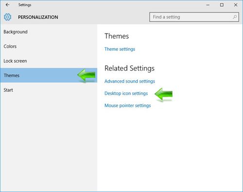 Kako dodati This PC (My Computer) ikonicu na Windows 10 Desktop - Personalization - Themes