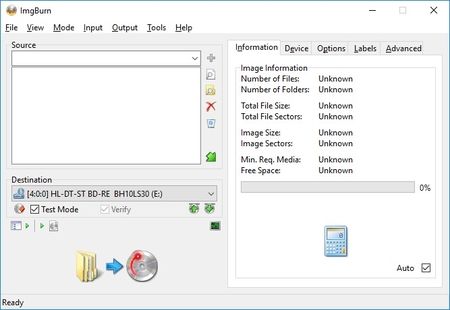 Write Files to Disc opcija